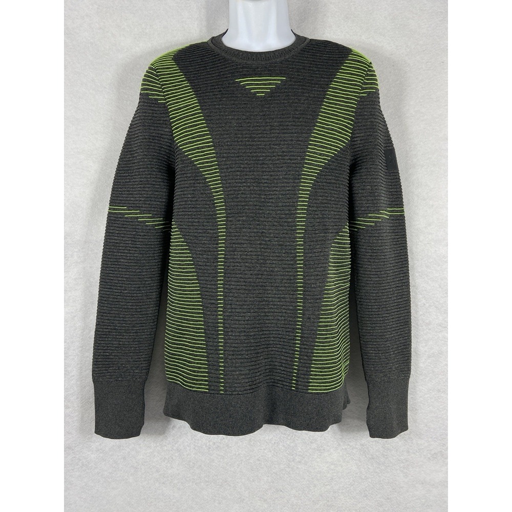 Under Armour Intelliknit Phantom Sweater‎ Men's Medium Gray Green Crew Neck NWOT